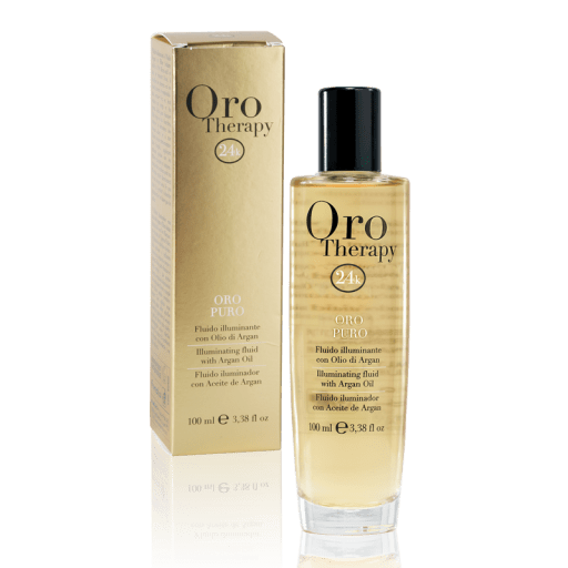 Fanola Oro Therapy Oro Puro Illuminating Fluid with Argan Oil 100ml - Hairdressing Supplies