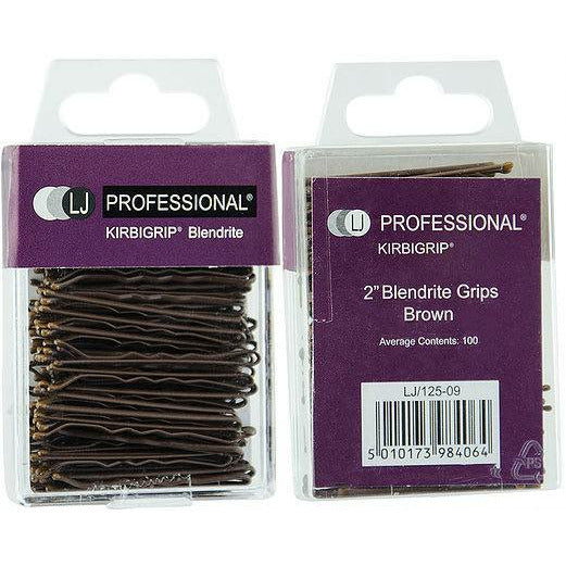 LJ Professional Handipack 2" Blendrite Brown Kirbigrips Box of 100