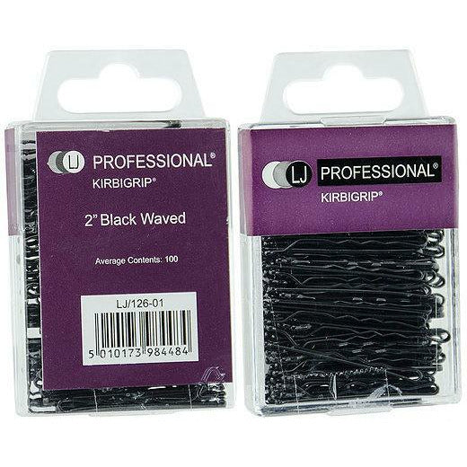 LJ Professional Handipack 2" Black Waved Kirbigrips Box of 100