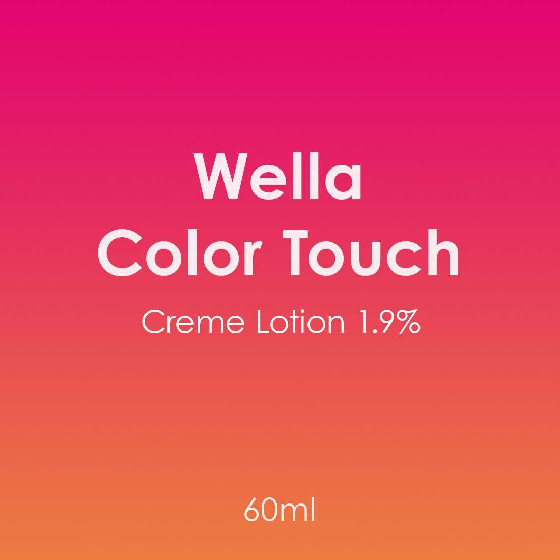 Wella Color Touch Creme Developers Range