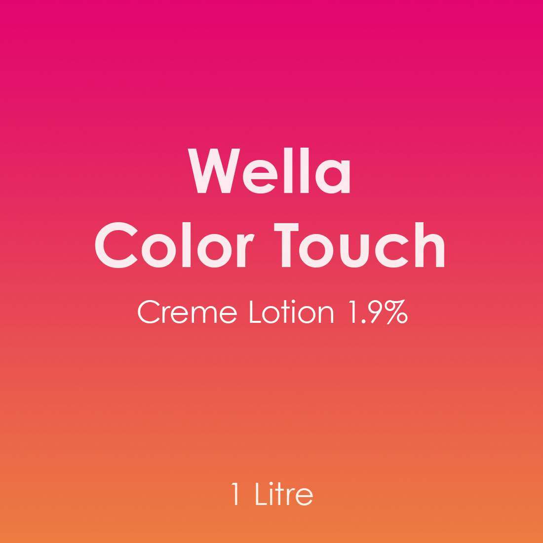 Wella Color Touch Emulsion Lotion 1.9% 1L Developer