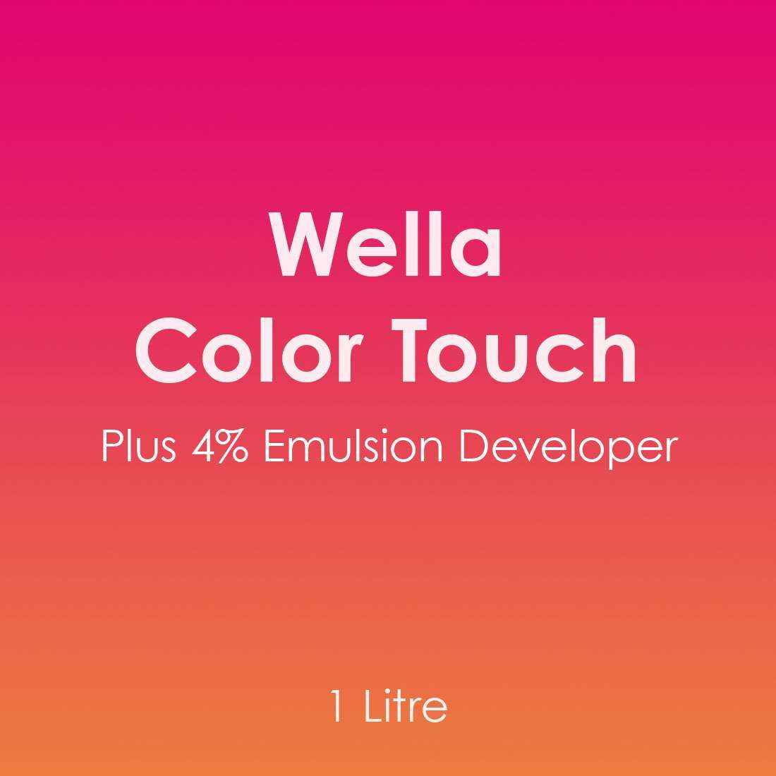 Wella Color Touch Plus 4% Emulsion Developer 1L